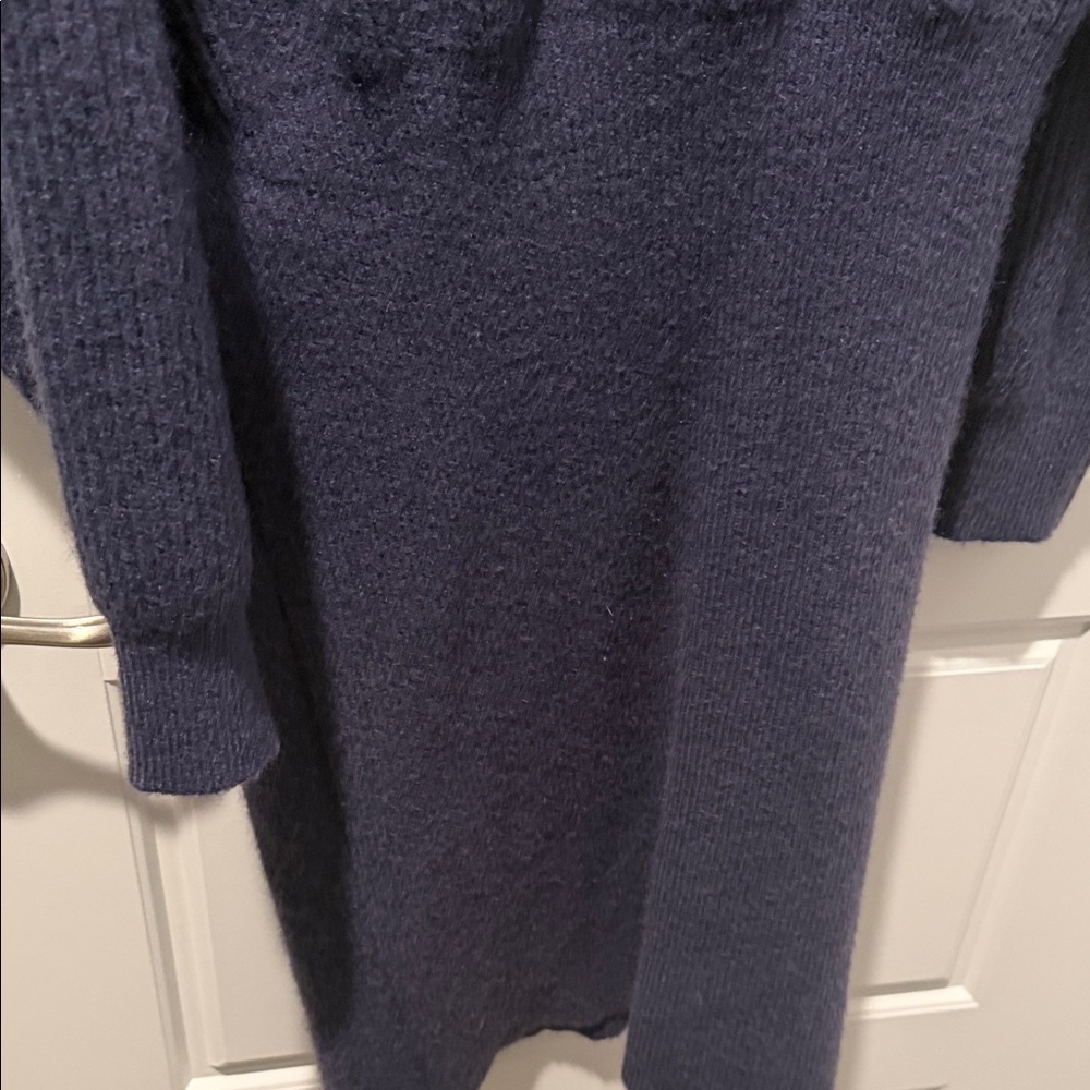 Pretty Garden Navy Blue Hoodie Sweater Dress - Picture 7 of 9